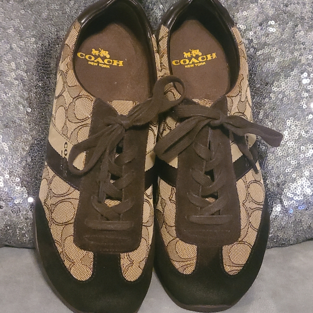 Coach Brown and Tan Sneakers